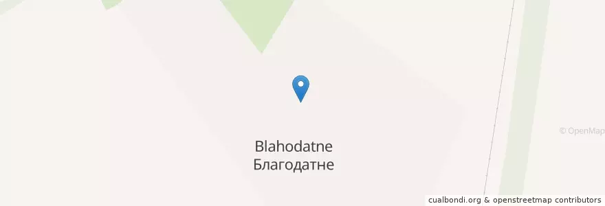 Mapa de ubicacion de Благодатне en Благодатне, Міловський Район.