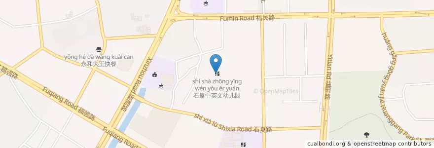 Mapa de ubicacion de 石厦中英文幼儿园 en 中国, 广东省, 深圳市, 福田区.