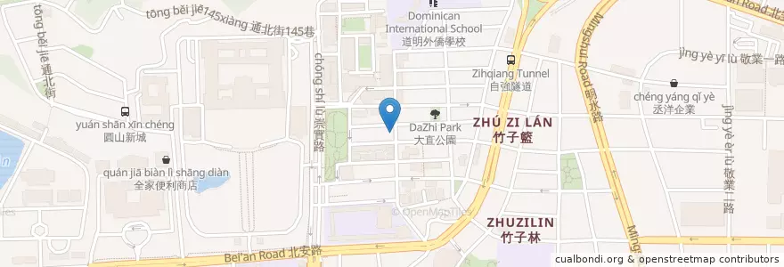 Mapa de ubicacion de Subway en Taiwán, Nuevo Taipéi, Taipéi, 中山區.