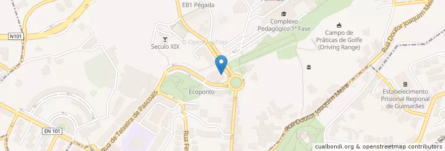 Mapa de ubicacion de Lando Café en 葡萄牙, 北部大區, Braga, Ave, Guimarães.
