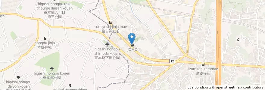 Mapa de ubicacion de Ｄｒ．Ｄｒｉｖｅセルフ小机店 en 日本, 神奈川県, 横浜市, 港北区.