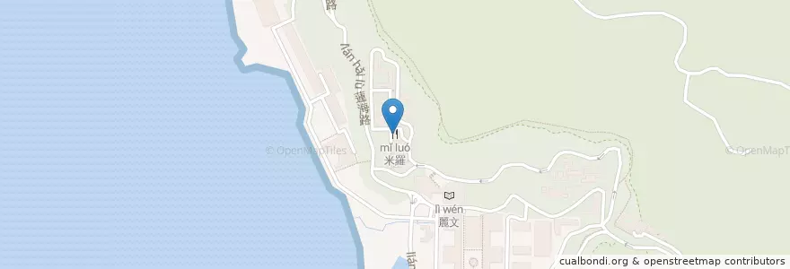 Mapa de ubicacion de 米羅學生餐廳 en Taiwan, Kaohsiung, 鼓山區.