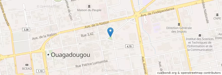 Mapa de ubicacion de Le P'tit Bazar en Буркина-Фасо, Центральная Область, Кадиого, Уагадугу.
