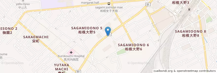 Mapa de ubicacion de ビストロ プータン en Japan, 神奈川県, 相模原市, 南区.