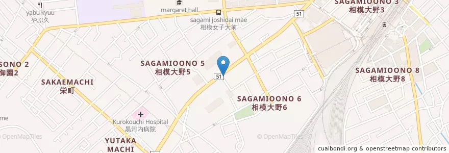 Mapa de ubicacion de 鶴山歯科クリニック en Giappone, Prefettura Di Kanagawa, 相模原市, 南区.