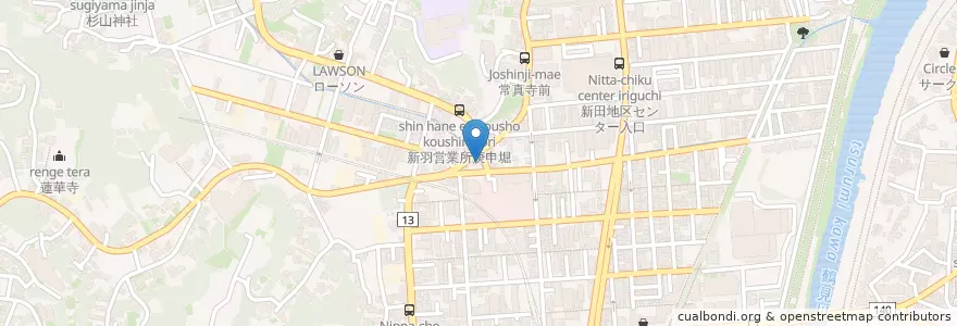 Mapa de ubicacion de JOMO en Japon, Préfecture De Kanagawa, 横浜市, 港北区.