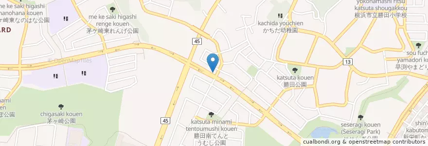 Mapa de ubicacion de ENEOS en Japonya, 神奈川県, 横浜市, 都筑区.