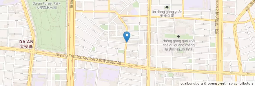 Mapa de ubicacion de 紅牌牛肉麵 en Taïwan, Nouveau Taipei, Taipei, District De Daan.