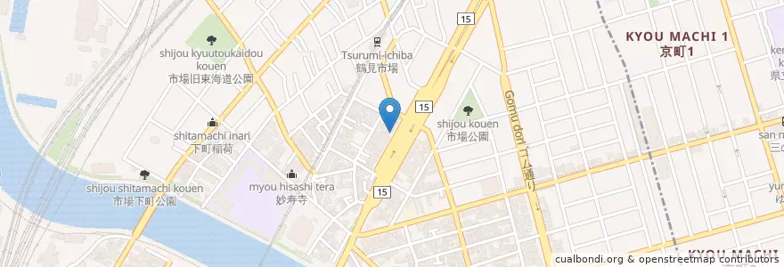 Mapa de ubicacion de JOMO en Jepun, 神奈川県, 横浜市, 鶴見区.