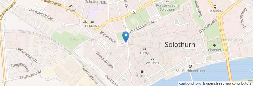 Mapa de ubicacion de Bieltor en Suíça, Solothurn, Amtei Solothurn-Lebern, Bezirk Solothurn, Solothurn.