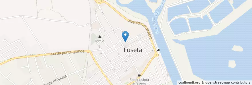 Mapa de ubicacion de Farmácia Mendes Segundo en 葡萄牙, Algarve, Algarve, Faro, Olhão, Moncarapacho E Fuseta.