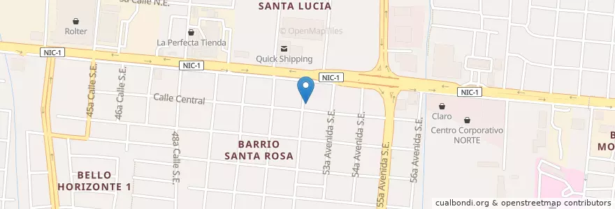 Mapa de ubicacion de Colegio Público Santa Rosa en Nicaragua, Departamento De Managua, Managua (Municipio).