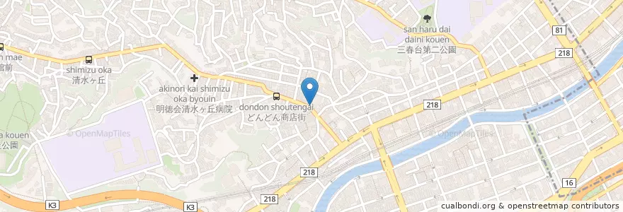 Mapa de ubicacion de 中国食堂 en 日本, 神奈川県, 横浜市.