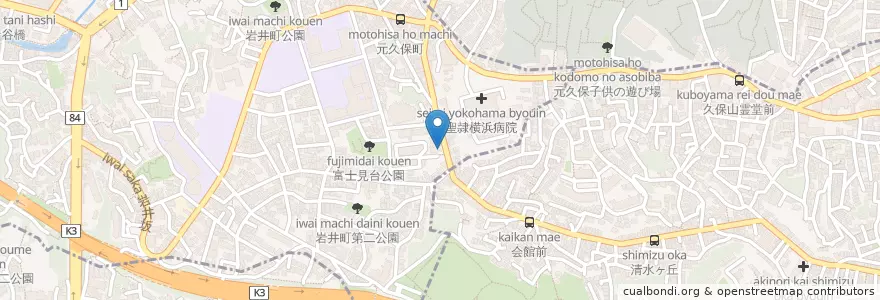 Mapa de ubicacion de 清水ヶ丘セツルメント診療所 en ژاپن, 神奈川県, 横浜市.