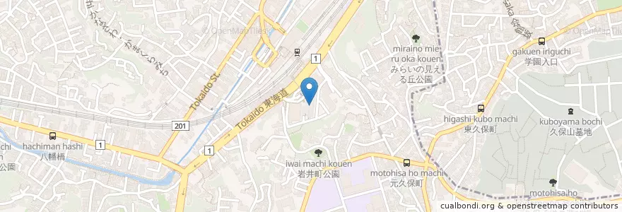 Mapa de ubicacion de 蘭苑飯店 en Japonya, 神奈川県, 横浜市, 保土ヶ谷区.