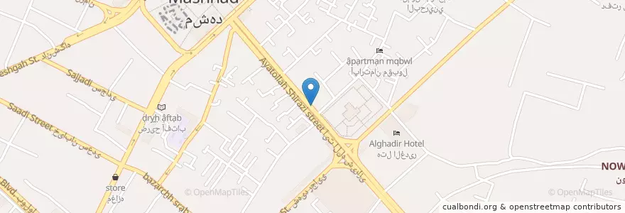 Mapa de ubicacion de مسجد مقبره en 이란, استان خراسان رضوی, شهرستان مشهد, مشهد, بخش مرکزی شهرستان مشهد.