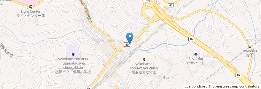 Mapa de ubicacion de 焼き鳥居酒屋 善平 en 日本, 神奈川県, 横浜市, 旭区.
