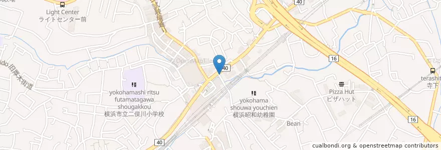Mapa de ubicacion de 中萬学院 en 일본, 가나가와현, 요코하마시, 旭区.