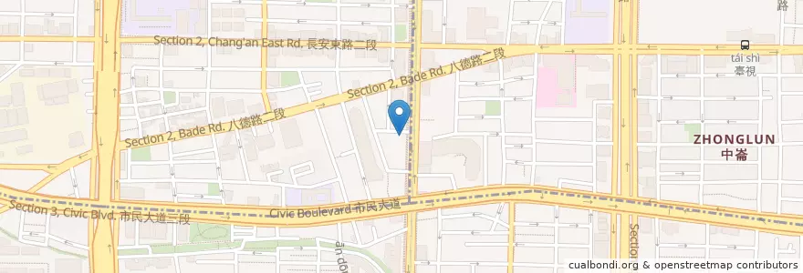 Mapa de ubicacion de 振信茗茶 en Тайвань, Новый Тайбэй, Тайбэй, 松山區.