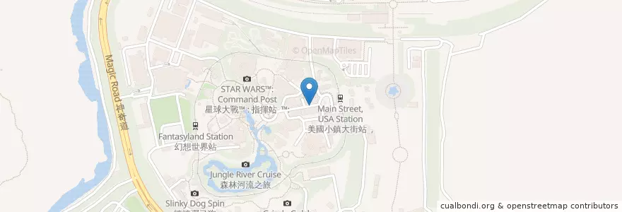 Mapa de ubicacion de Disney's Paint the Night Parade en China, Hong Kong, Cantão, Novos Territórios, 離島區 Islands District.