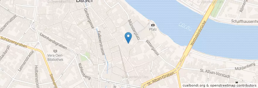 Mapa de ubicacion de Gymnasium am Münsterplatz en Schweiz/Suisse/Svizzera/Svizra, Basel-Stadt, Basel.