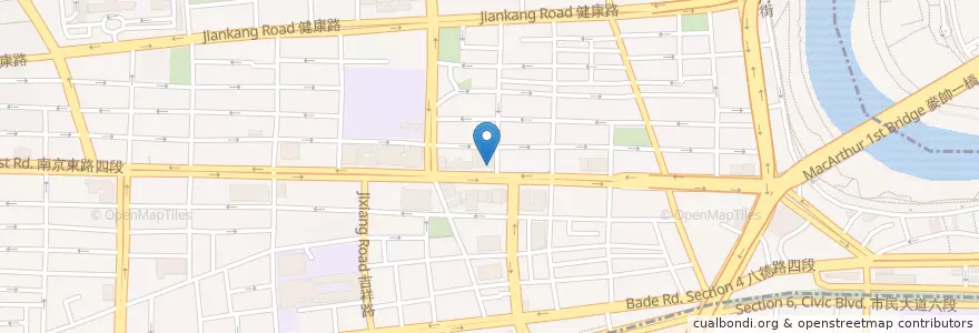 Mapa de ubicacion de 臺灣新光商業銀行 en Taiwan, 新北市, Taipei, 松山區.