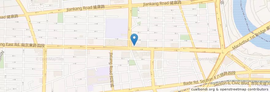 Mapa de ubicacion de 聯邦商業銀行 en Taiwan, New Taipei, Taipei, Songshan District.