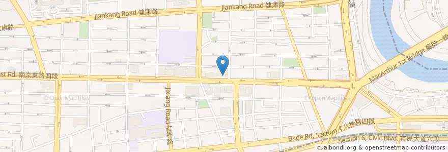 Mapa de ubicacion de 華南商業銀行 en تايوان, تايبيه الجديدة, تايبيه, 松山區.