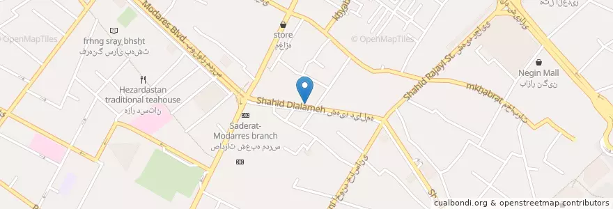 Mapa de ubicacion de بانک پاسارگاد en イラン, ラザヴィー・ホラーサーン, شهرستان مشهد, مشهد, بخش مرکزی شهرستان مشهد.