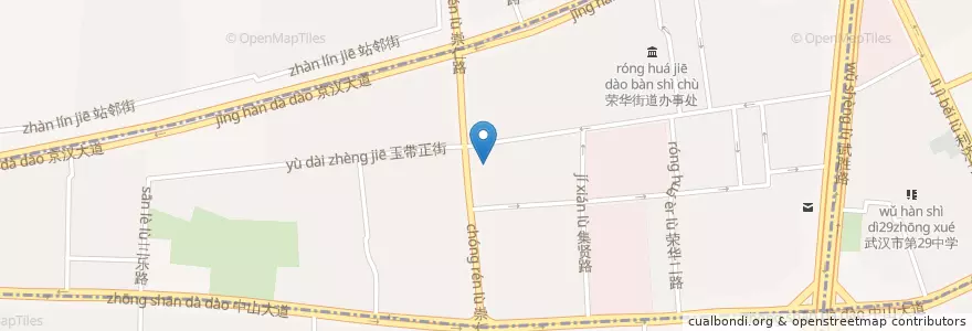 Mapa de ubicacion de 荣华街道 en 中国, 湖北省, 武汉市, 硚口区, 荣华街道.
