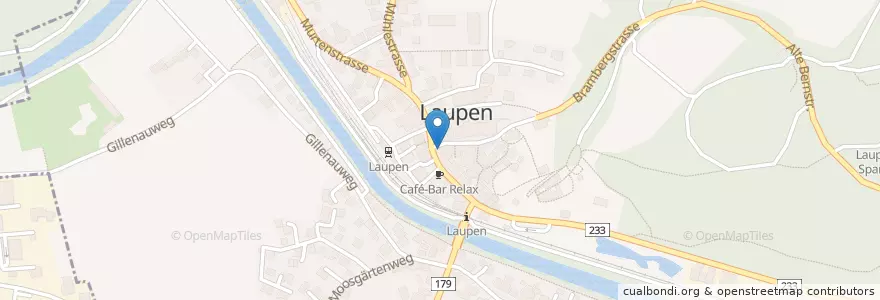 Mapa de ubicacion de Bistro Bar Fantasy en 瑞士, 伯尔尼, Verwaltungsregion Bern-Mittelland, Verwaltungskreis Bern-Mittelland, Laupen.