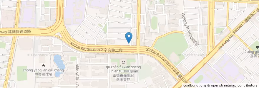 Mapa de ubicacion de 阿玉水餃 en 台湾, 新北市, 台北市, 大安区.