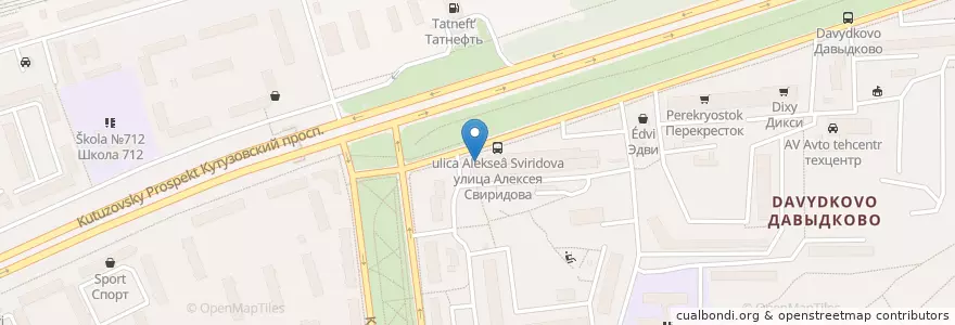 Mapa de ubicacion de 36,6 en Rússia, Distrito Federal Central, Москва, Западный Административный Округ, Район Фили-Давыдково.