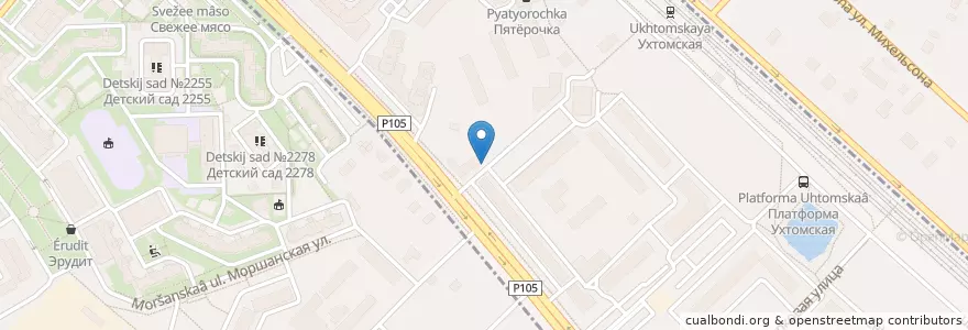 Mapa de ubicacion de Шаурма en 俄罗斯/俄羅斯, Центральный Федеральный Округ, 莫斯科州, Городской Округ Люберцы.