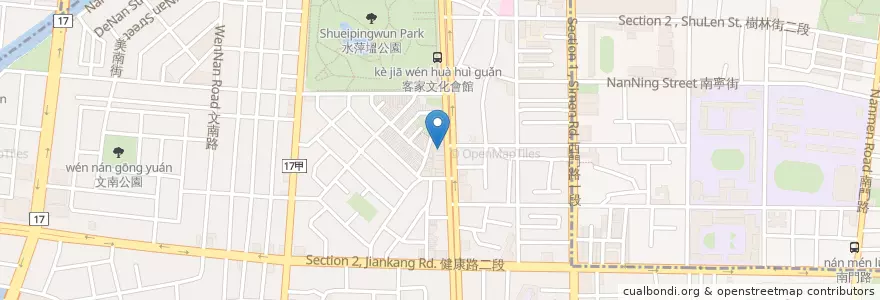 Mapa de ubicacion de 善德堂 en Taïwan, Tainan, 南區.