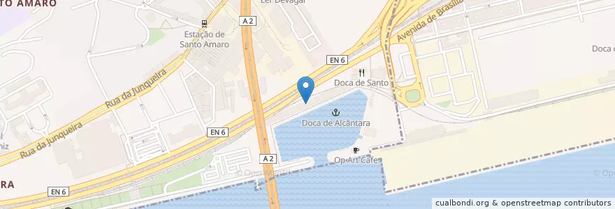 Mapa de ubicacion de Capricciosa en Portekiz, Área Metropolitana De Lisboa, Lisboa, Grande Lisboa, Alcântara.