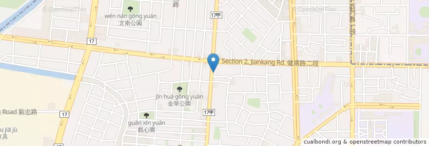 Mapa de ubicacion de KFC en Taiwan, Tainan, South District.