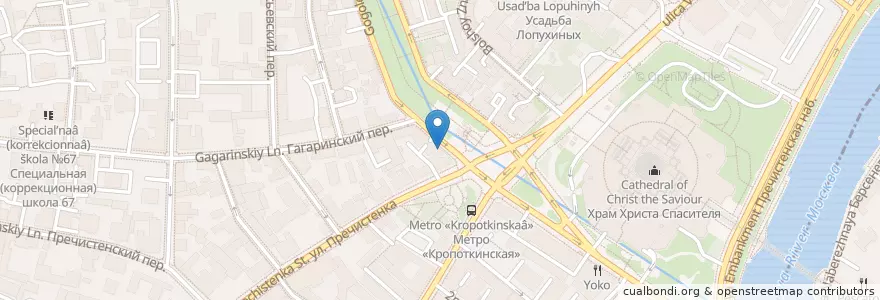 Mapa de ubicacion de DCH clinic en Russia, Distretto Federale Centrale, Москва, Центральный Административный Округ, Район Хамовники.