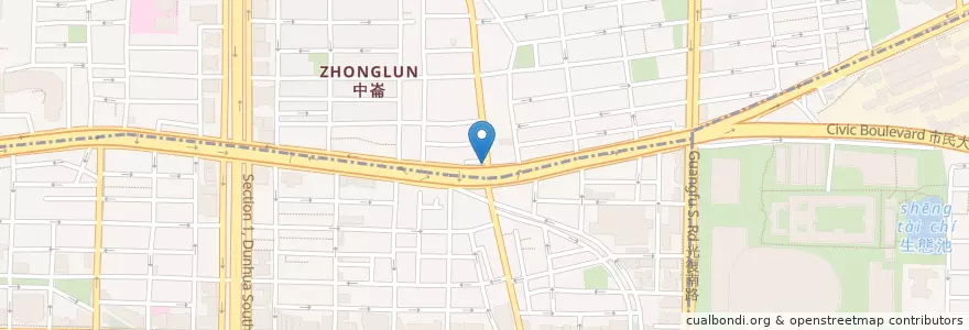Mapa de ubicacion de 市民大道涮涮鍋 en 臺灣, 新北市, 臺北市, 大安區.