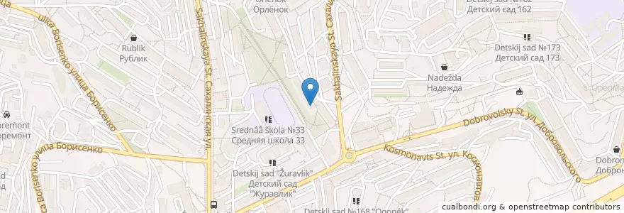 Mapa de ubicacion de Учётно-регистрационный центр Владивостока en Rusia, Дальневосточный Федеральный Округ, Приморский Край, Владивостокский Городской Округ.