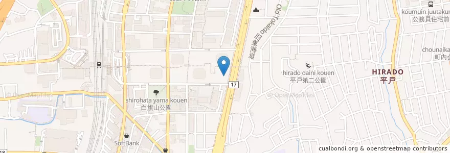 Mapa de ubicacion de ゆうちょ銀行 en 일본, 가나가와현, 요코하마시, 戸塚区.