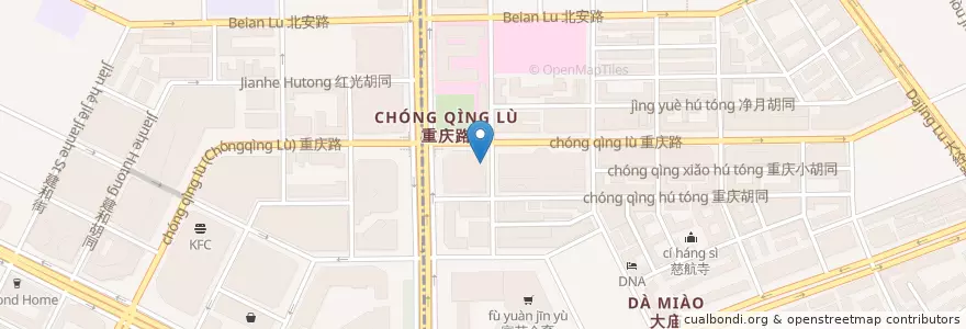 Mapa de ubicacion de 面对面 en الصين, جيلين, تشانغتشون, 南关区, 自强街道.