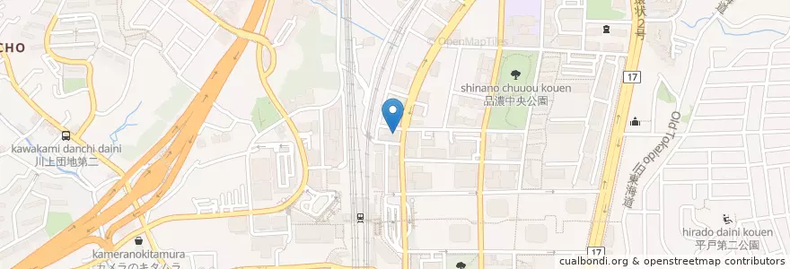 Mapa de ubicacion de もんじゃ横丁 en Japonya, 神奈川県, 横浜市, 戸塚区.
