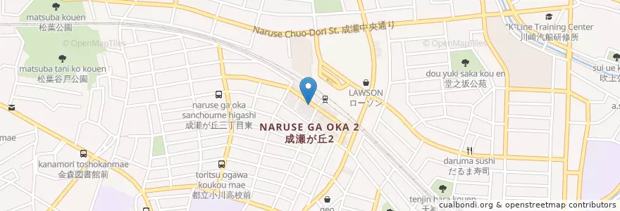Mapa de ubicacion de デンタルケア成瀬 en Japon, Tokyo, 町田市.