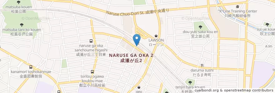 Mapa de ubicacion de 横浜信用金庫 en Япония, Токио, Матида.