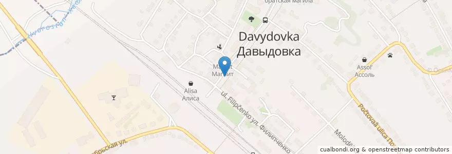 Mapa de ubicacion de Минутка en Russie, District Fédéral Central, Oblast De Voronej, Лискинский Район, Давыдовское Городское Поселение.