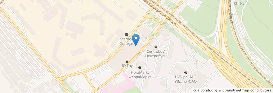 Mapa de ubicacion de Макдоналдс en Rusia, Distrito Federal Central, Москва, Южный Административный Округ, Район Нагатино-Садовники.