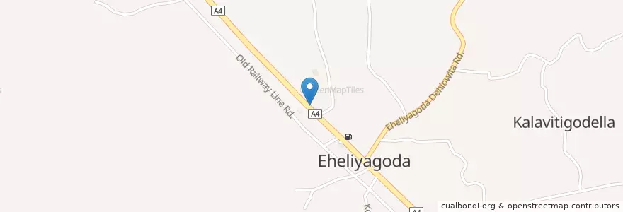 Mapa de ubicacion de Eheliyagoda Police Station en Шри-Ланка, Провинция Сабарагамува, රත්නපුර දිස්ත්‍රික්කය.