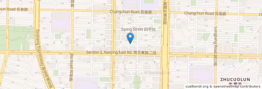 Mapa de ubicacion de 蘭姥姥小吃 en تایوان, 新北市, تایپه, 中山區.