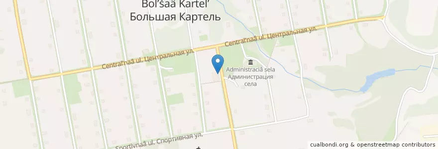 Mapa de ubicacion de Почта №681081 en Rússia, Distrito Federal Oriental, Krai De Khabarovsk, Комсомольский Район, Сельское Поселение Село Большая Картель.